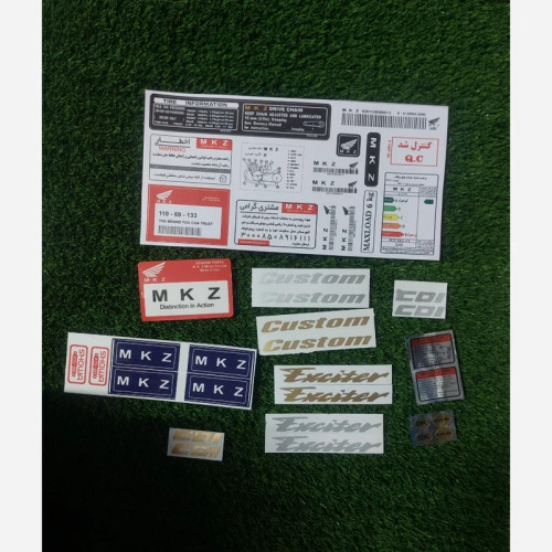 ست برچسب کامل موتورسیکلت MKZ(پس کرایه)