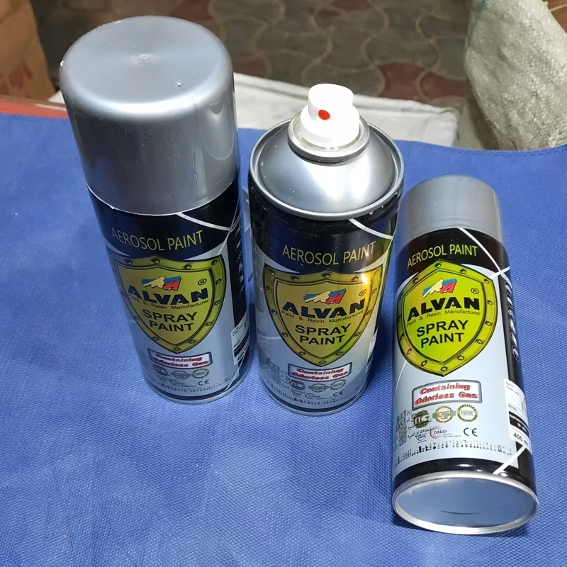 اسپری رنگ انجین ضمانتی (نقره ای فابریک)